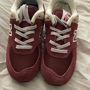 New Balance 574 Toddler's Shoes Burgundy/Grey